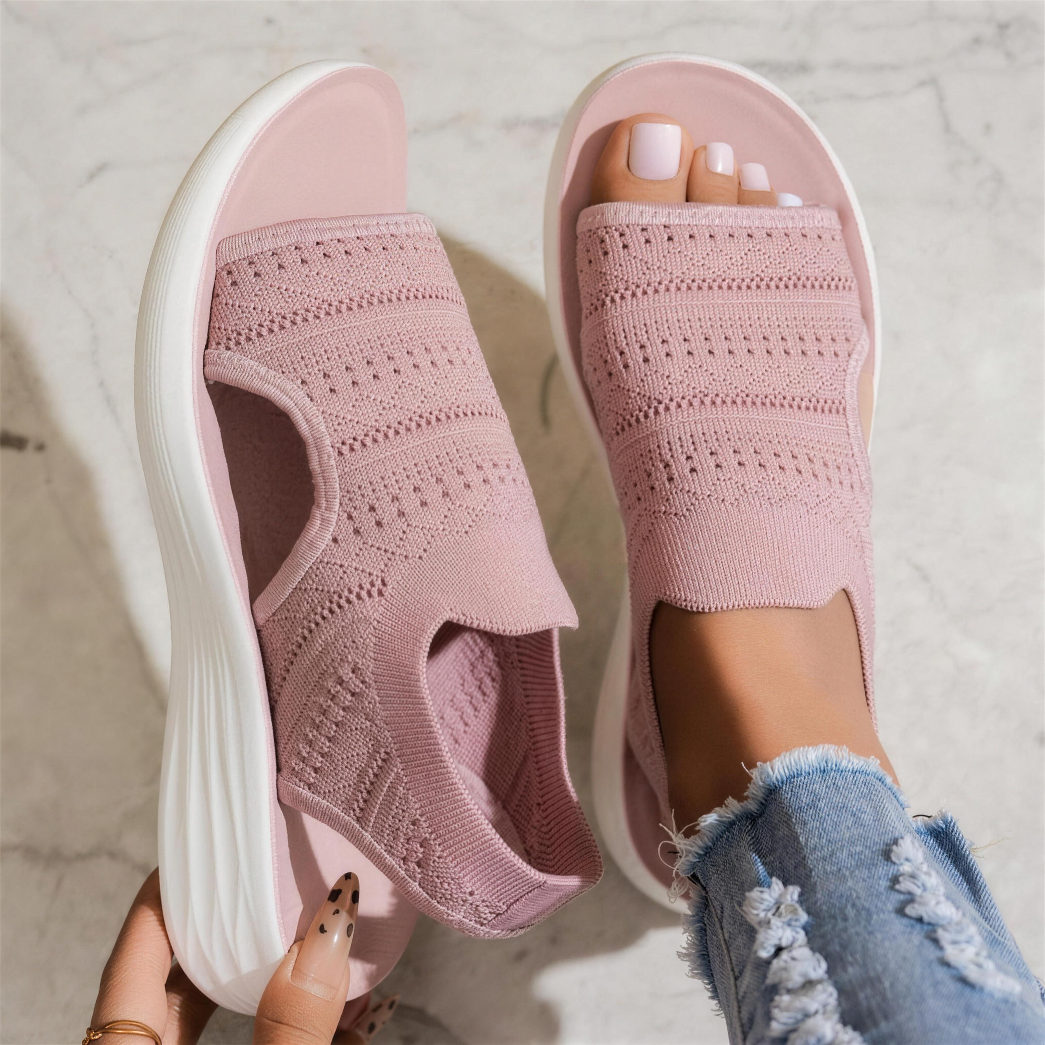 Valentina | Sandalias de plataforma transpirables - Rosa