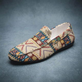 Hugo | Mocasines de tejido étnico