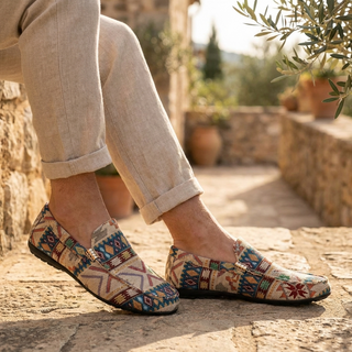 Hugo | Mocasines de tejido étnico