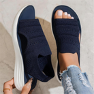 Valentina | Sandalias de plataforma transpirables - Azul marino