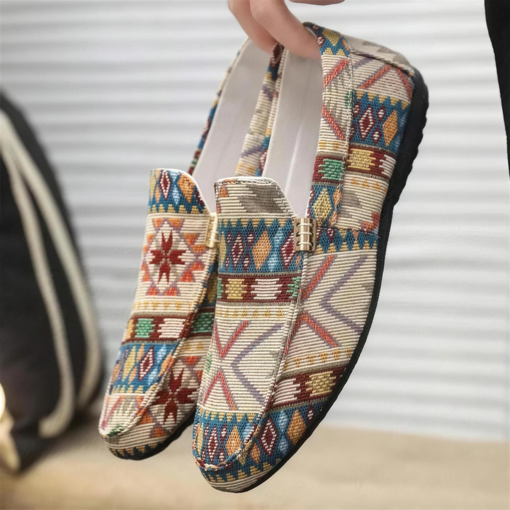 Hugo | Mocasines de tejido étnico - Multicolor