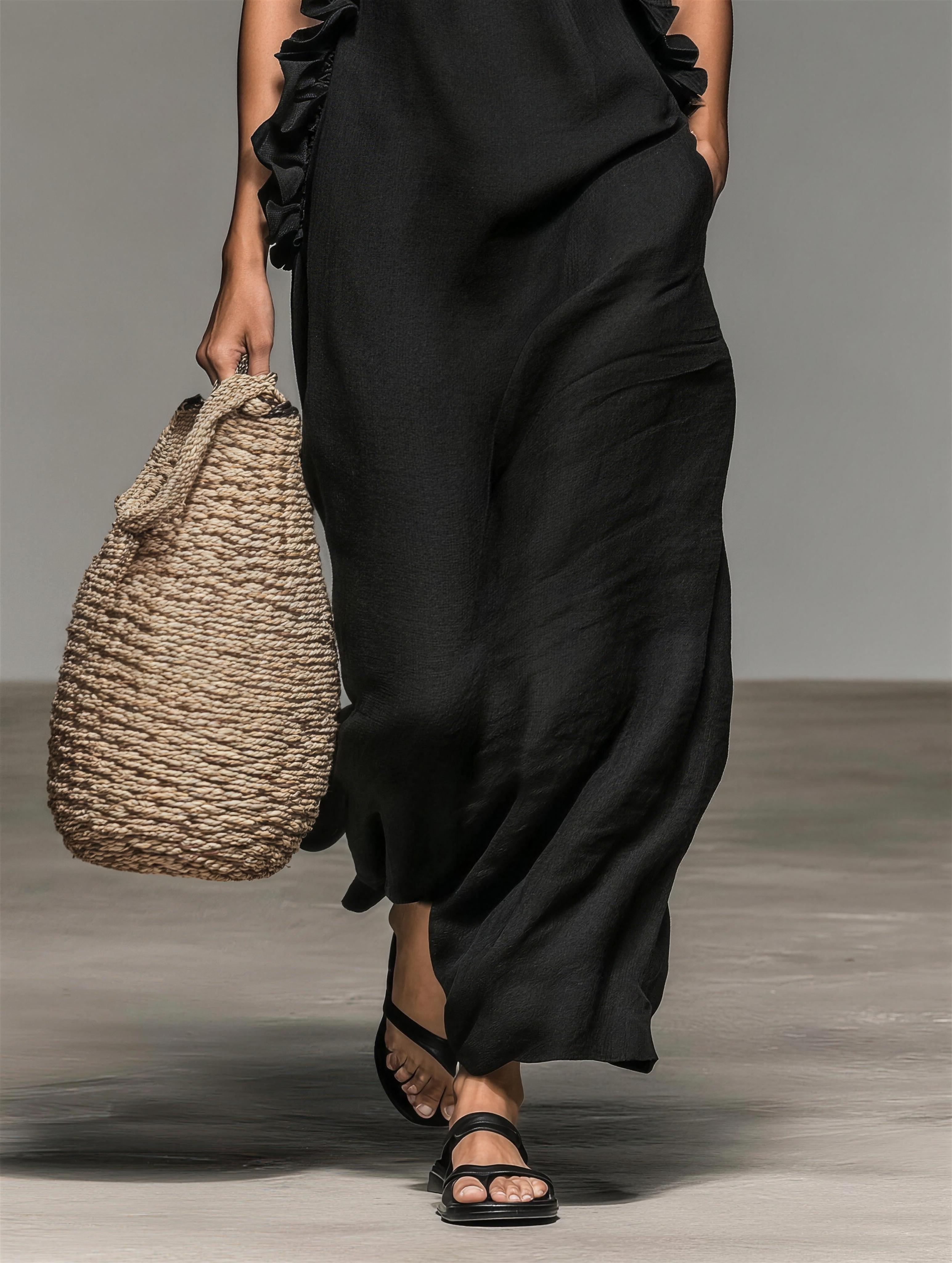 Elena | Vestido Maxi con Volantes - detalle