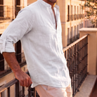 Martín | Camisa de lino transpirable en blanco