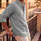 Martín | Camisa de lino transpirable en gris